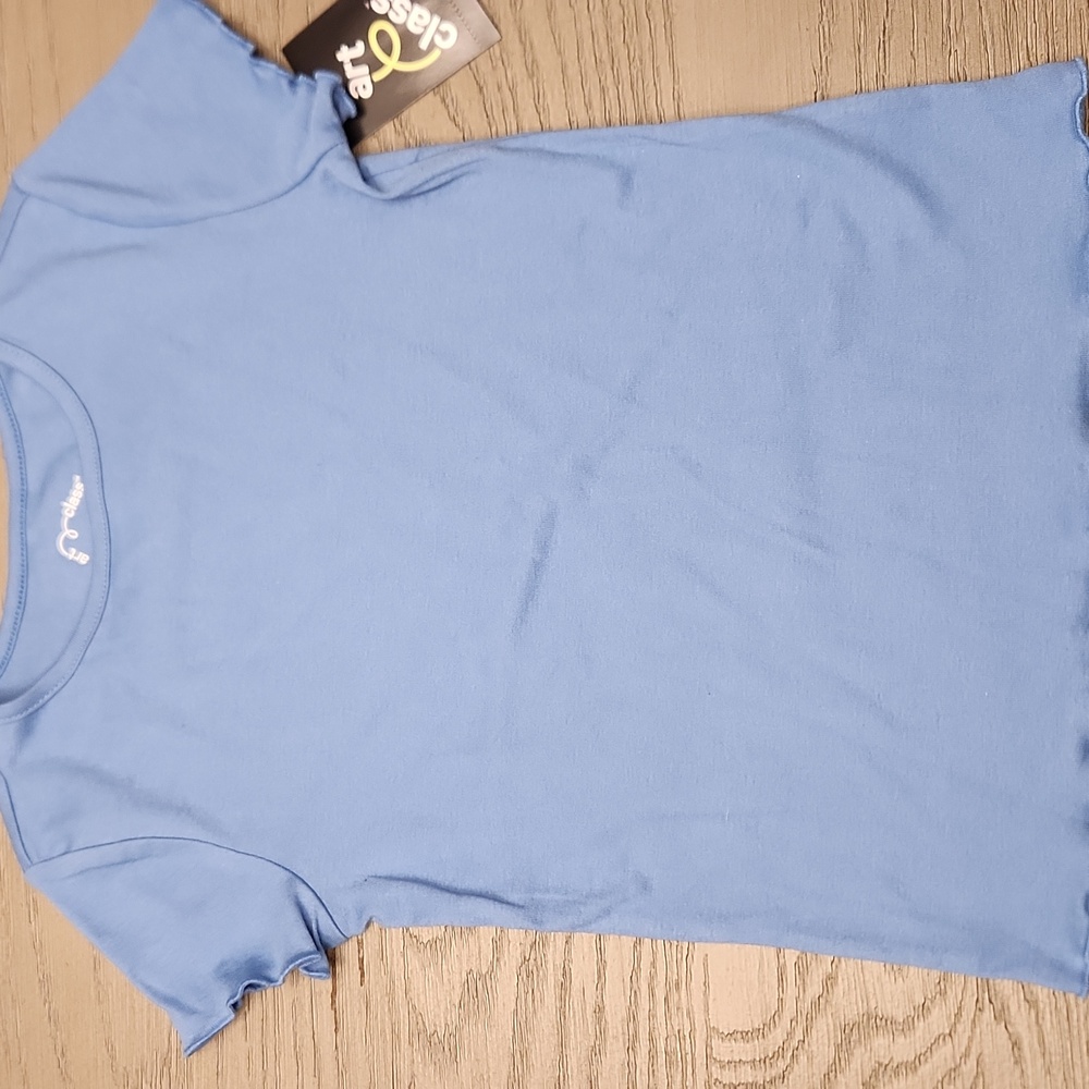 Cat & Jack Girls Medium Light Blue Short Sleeve Tee